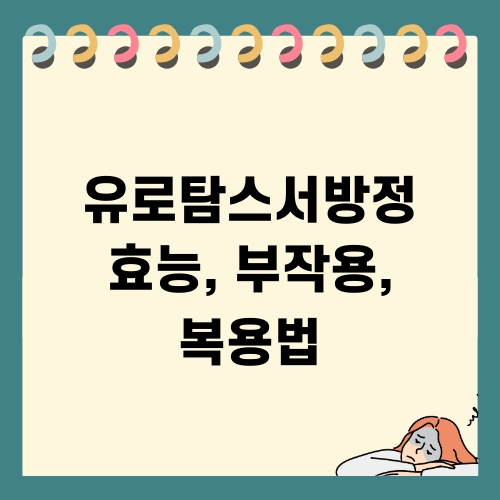 유로탐스서방정 효능, 부작용, 복용법 블로그 소개