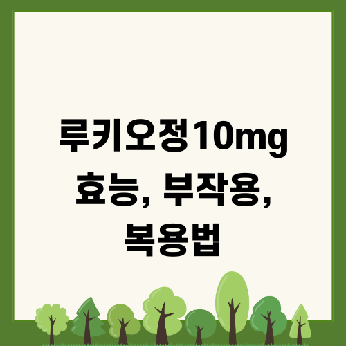루키오정 10mg 효능, 부작용, 복용법 블로그 포스팅