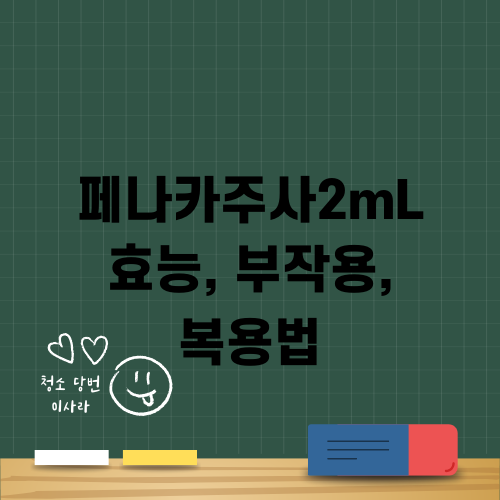페나카주사2mL 효능, 부작용, 복용법 관련 글