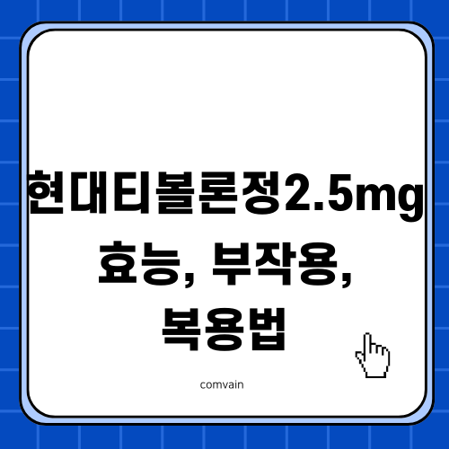 현대티볼론정2.5mg 효능 부작용 복용법
