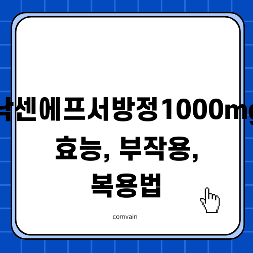낙센에프서방정1000mg 효능 부작용 복용법