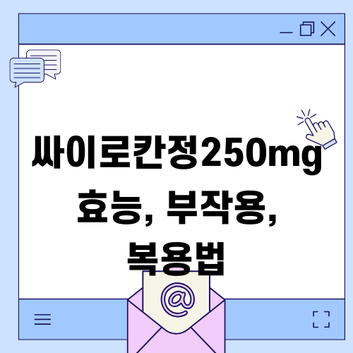 싸이로칸정250mg 효능 부작용 복용법