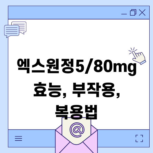 엑스원정5/80mg 효능 부작용 복용법