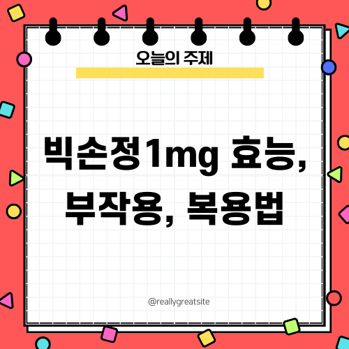 빅손정1mg 효능, 부작용, 복용법