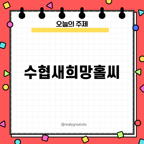 수협새희망홀씨로 생활 안정 찾기