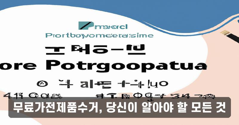 무료가전제품수거, 당신이 알아야 할 모든 것