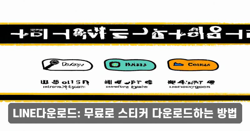 LINE다운로드: 무료로 스티커 다운로드하는 방법