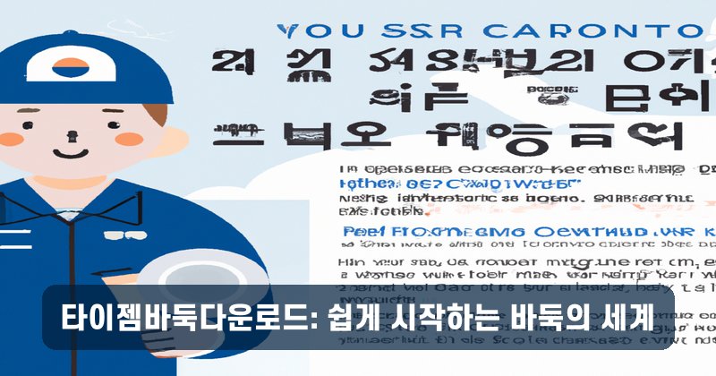 타이젬바둑다운로드: 쉽게 시작하는 바둑의 세계