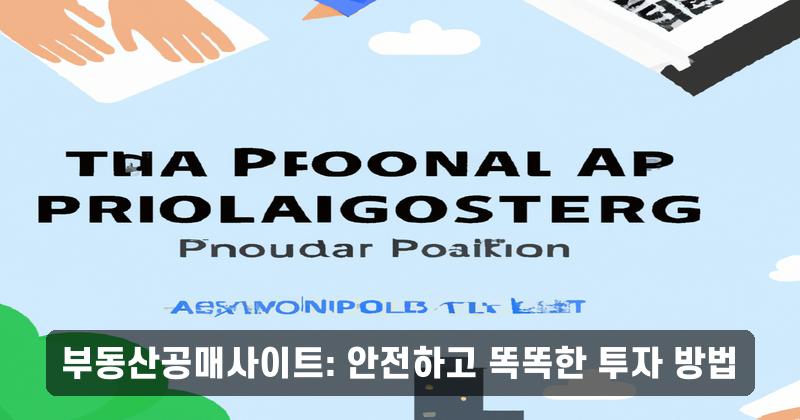 부동산공매사이트: 안전하고 똑똑한 투자 방법